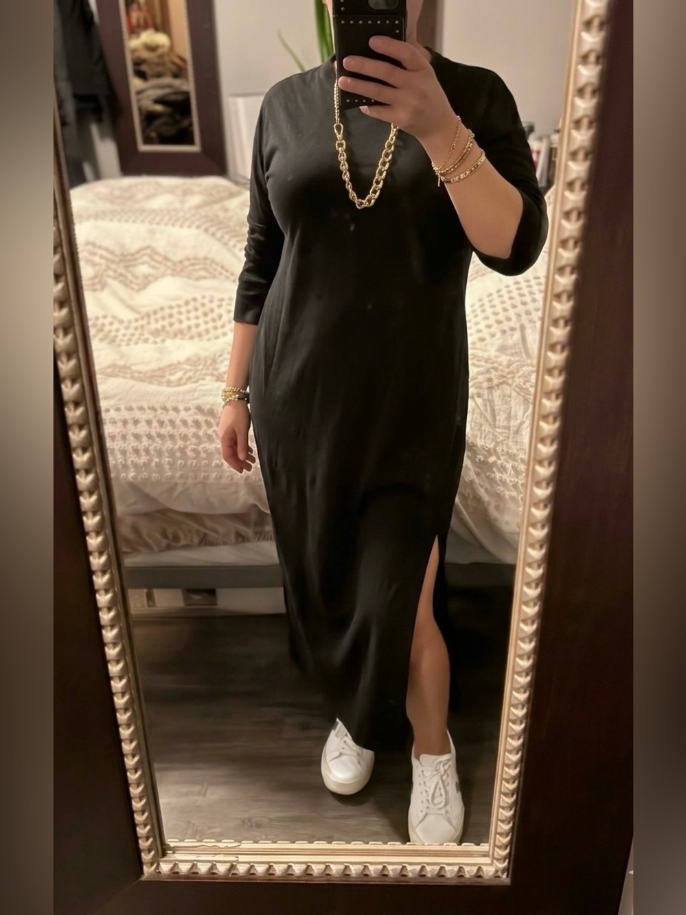Free people Black Maxi Dress with 2 Side Slits